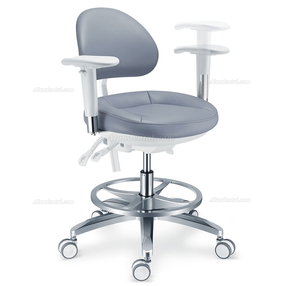 TYTC PLST-082-085 Microscope Dental Operator Chair Ergonomic Dental stool with Amrests + Back + Foot Ring